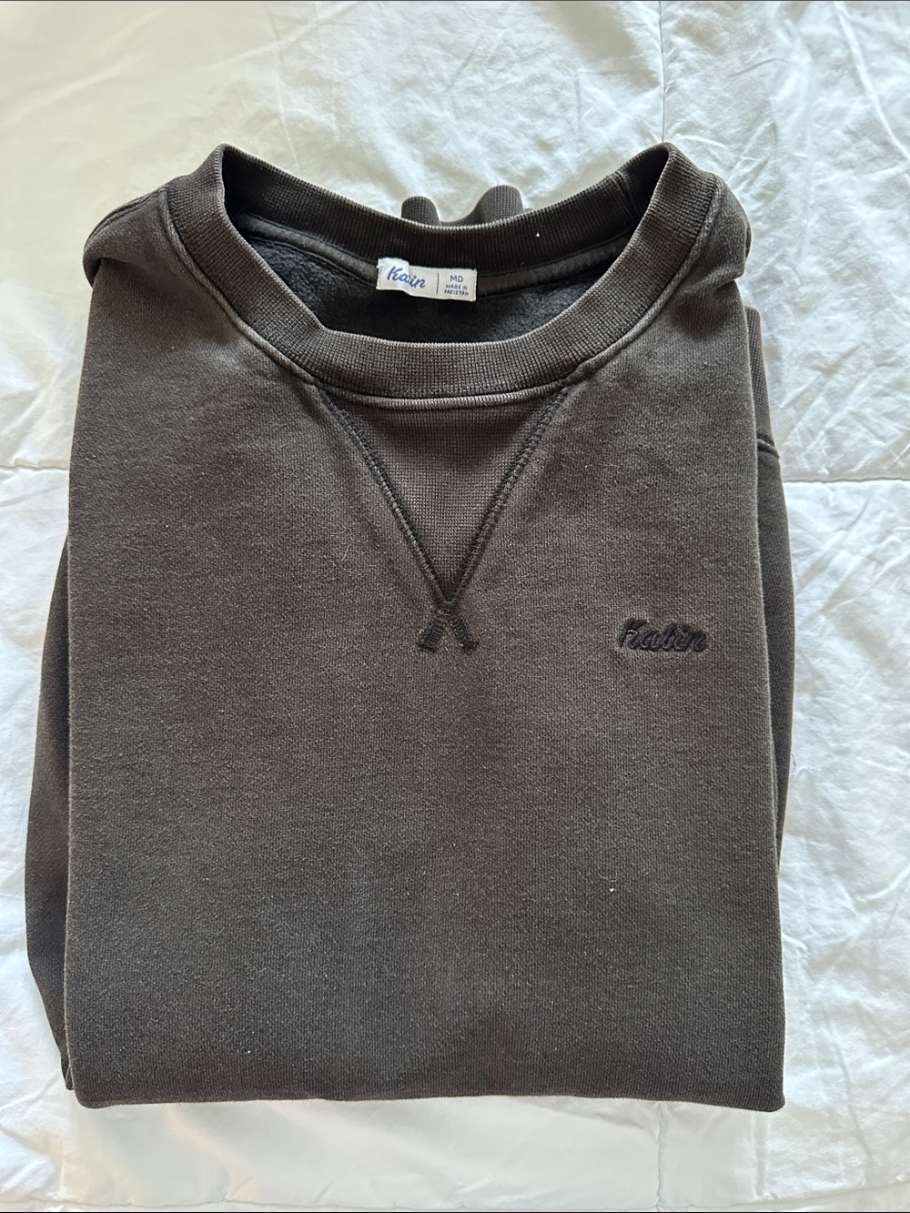 Katin Men's Brown Embroidered Crewneck Sweatshirt